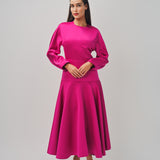 Maison Rabih Kayrouz Satin Short Dress Fuschia / 36