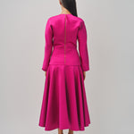 Maison Rabih Kayrouz Satin Short Dress Fuschia / 36