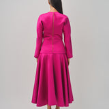 Maison Rabih Kayrouz Satin Short Dress Fuschia / 36