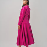 Maison Rabih Kayrouz Satin Short Dress Fuschia / 36