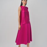 Maison Rabih Kayrouz Satin Skirt Fuschia / 36