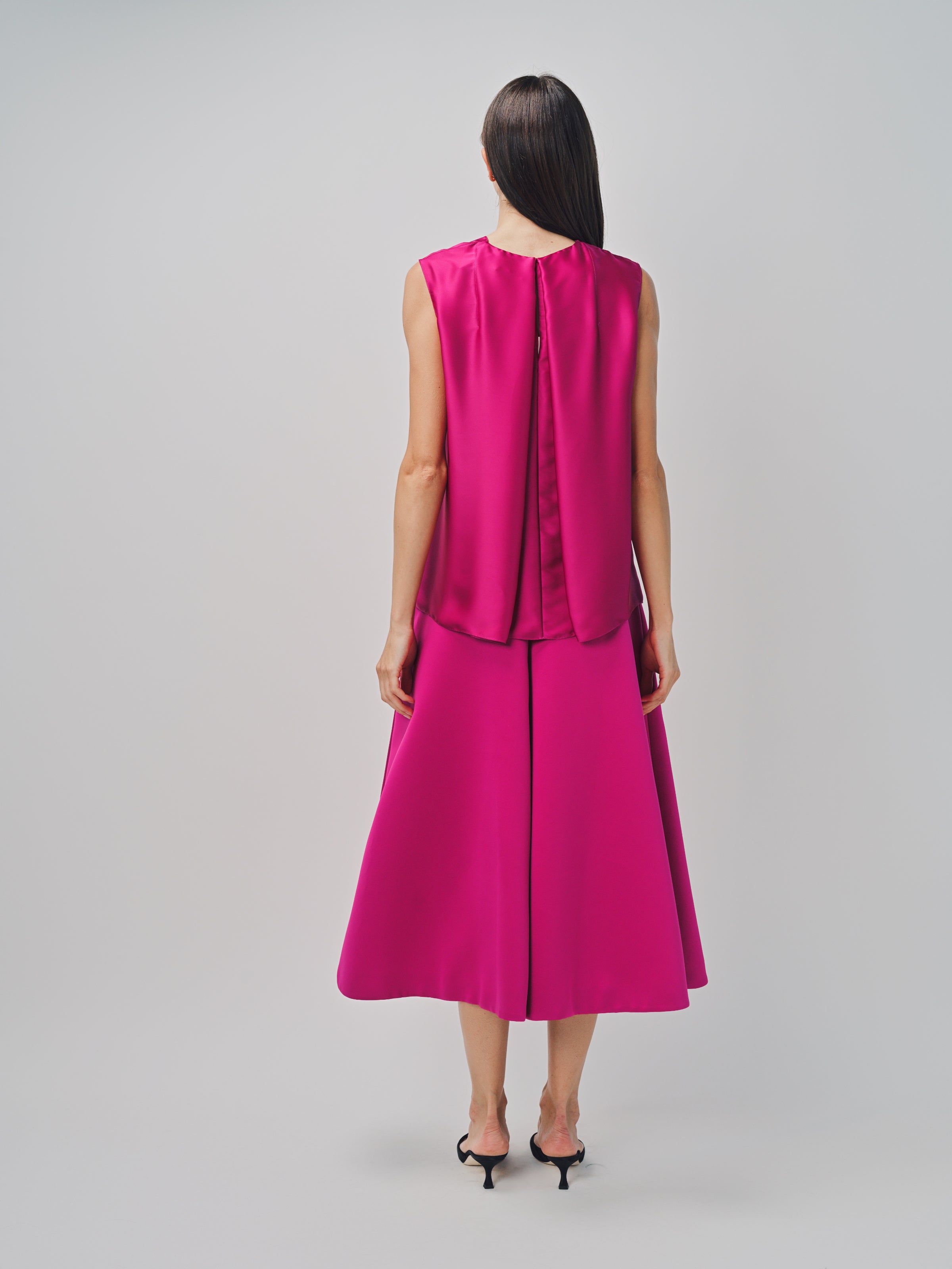 Maison Rabih Kayrouz Satin Skirt Fuschia / 36
