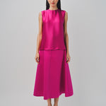 Maison Rabih Kayrouz Charmeuse Top Fuschia / 36