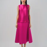 Maison Rabih Kayrouz Charmeuse Top Fuschia / 36