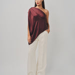 Maison Rabih Kayrouz Charmeuse Top Marron / 36