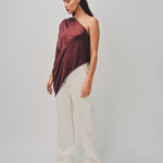 Maison Rabih Kayrouz Charmeuse Top Marron / 36