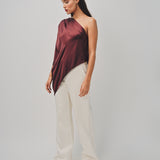 Maison Rabih Kayrouz Charmeuse Top Marron / 36