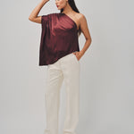 Maison Rabih Kayrouz Charmeuse Top Marron / 36