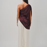 Maison Rabih Kayrouz Charmeuse Top Marron / 36