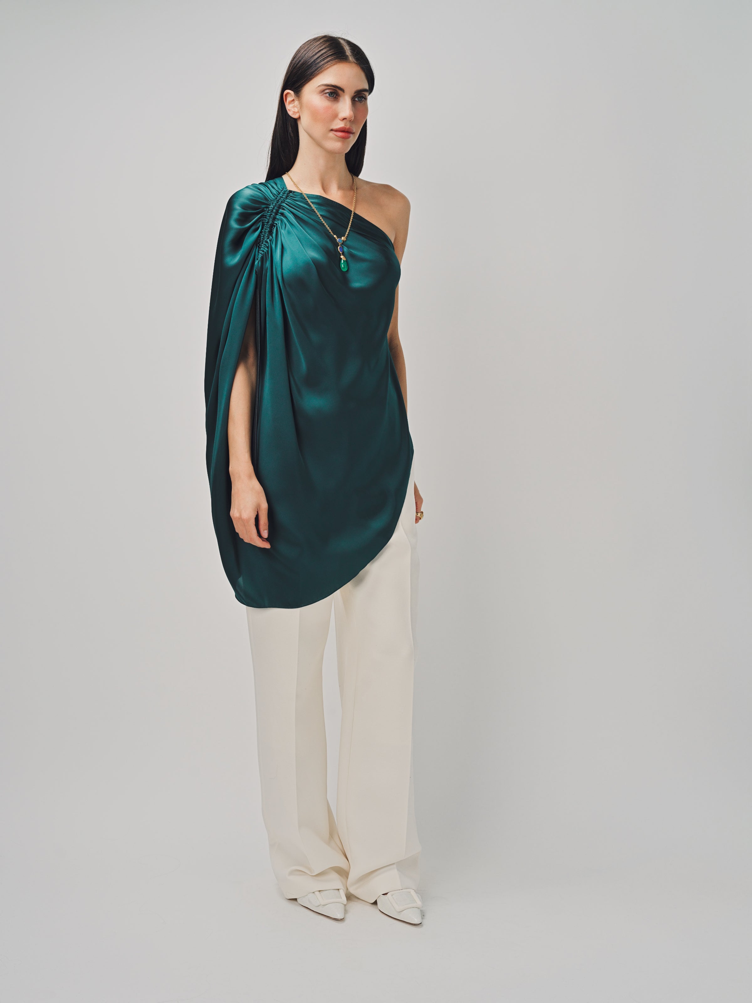 Maison Rabih Kayrouz Charmeuse Top Vert / 38