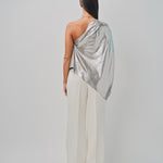 Maison Rabih Kayrouz Silk Lame Top Silver / 36