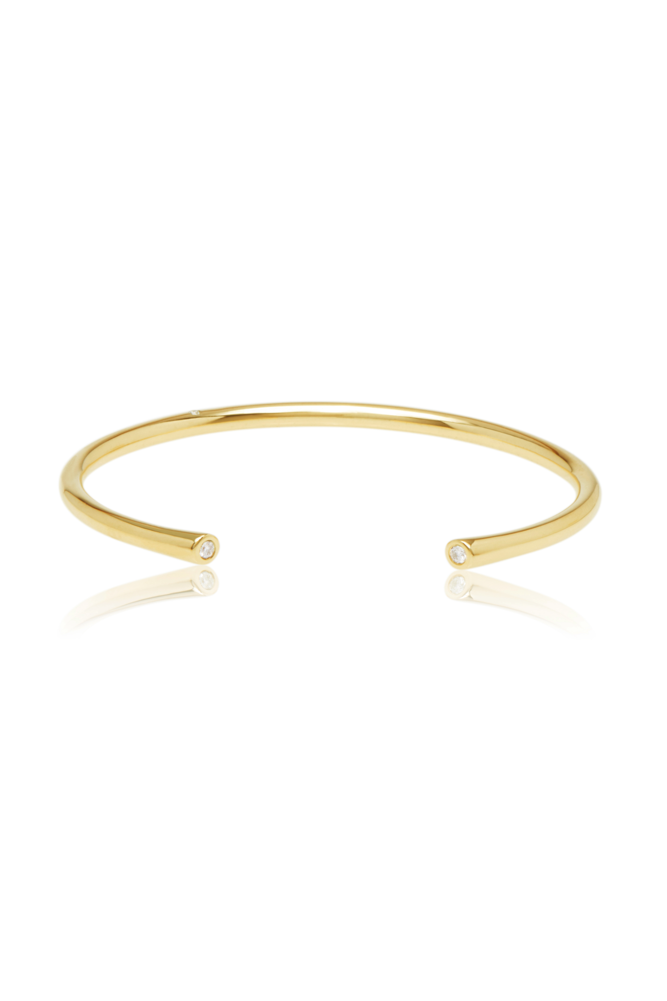 14k Yellow Gold & Diamonds Coil Cuff, 3mm w/ Hidden Diamonds Cuff Bracelet