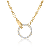 Ali Grace 14k Yellow Gold Diamond & Rolo Chain Necklace, Lariat, Wrap Bracelet