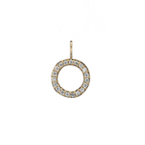 Ali Grace 14k Yellow Gold Small Round Open Circle Diamond Charm