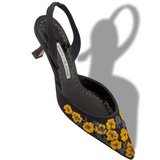 Manolo Blahnik Carolyne Gala Silk Slingback Pump