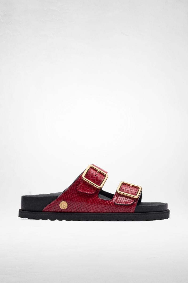 Arizona Snake Birkenstock in Red