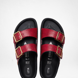 Arizona Snake Birkenstock in Red