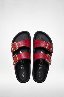Arizona Snake Birkenstock in Red