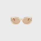 Bold Three Dots Acetate Butterfly Sunglasses in Orange