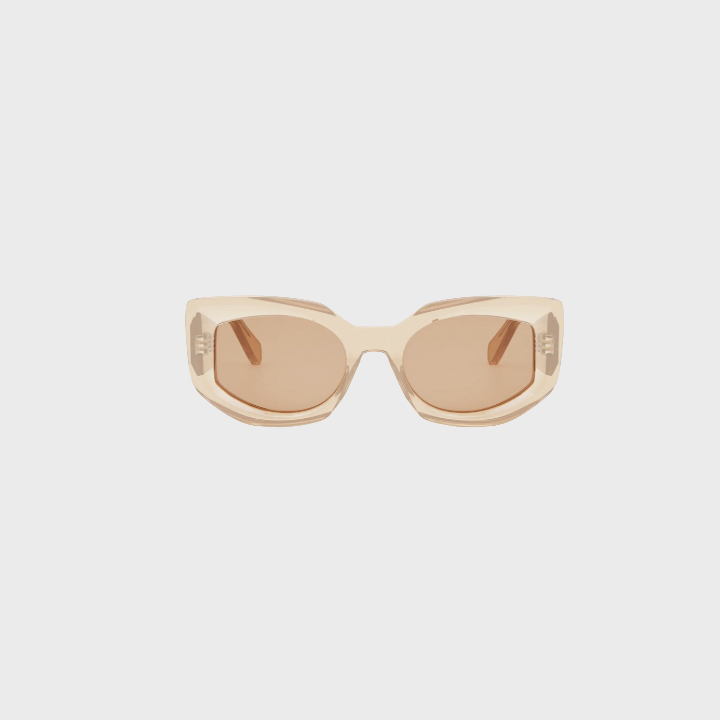 Bold Three Dots Acetate Butterfly Sunglasses in Orange