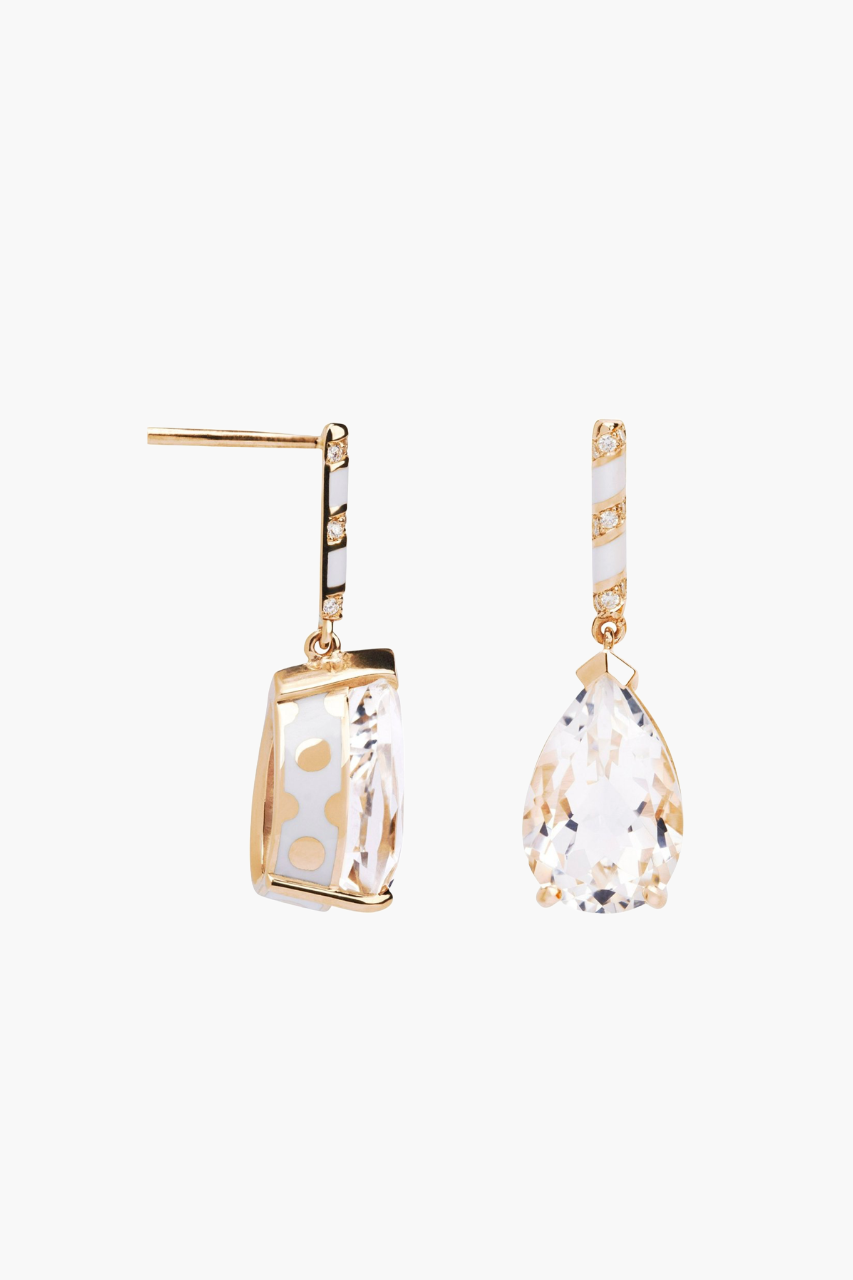 Candy Pave Bar Drop Earrings