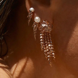 Jellyfish White Pearl Stud