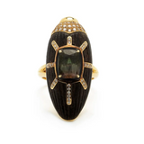 Scarab Ebony Ring with Watermelon Tourmaline