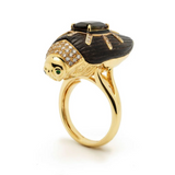 Scarab Ebony Ring with Watermelon Tourmaline