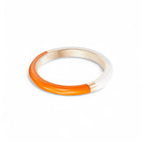 Alice Cicolini 14K Yellow Gold with Neon Orange and White Enamel Band