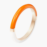 Alice Cicolini 14K Yellow Gold with Neon Orange and White Enamel Band