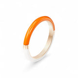 Alice Cicolini 14K Yellow Gold with Neon Orange and White Enamel Band