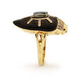 Scarab Ebony Ring with Watermelon Tourmaline