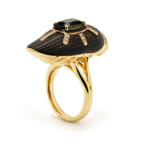 Scarab Ebony Ring with Watermelon Tourmaline