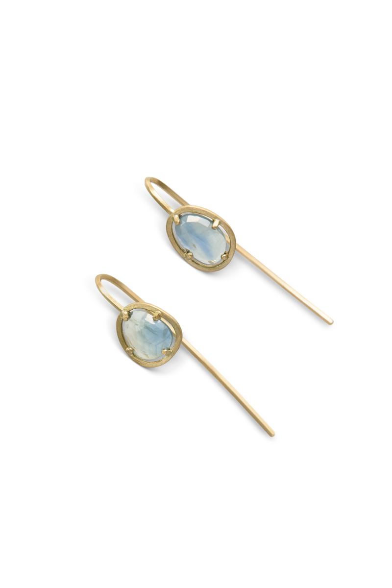 Drop Rainbow Sapphire Earrings