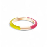 Alice Cicolini 14K Yellow Gold with Neon Pink and Yellow Enamel Band