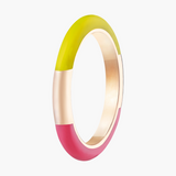 Alice Cicolini 14K Yellow Gold with Neon Pink and Yellow Enamel Band
