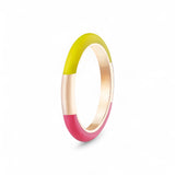 Alice Cicolini 14K Yellow Gold with Neon Pink and Yellow Enamel Band