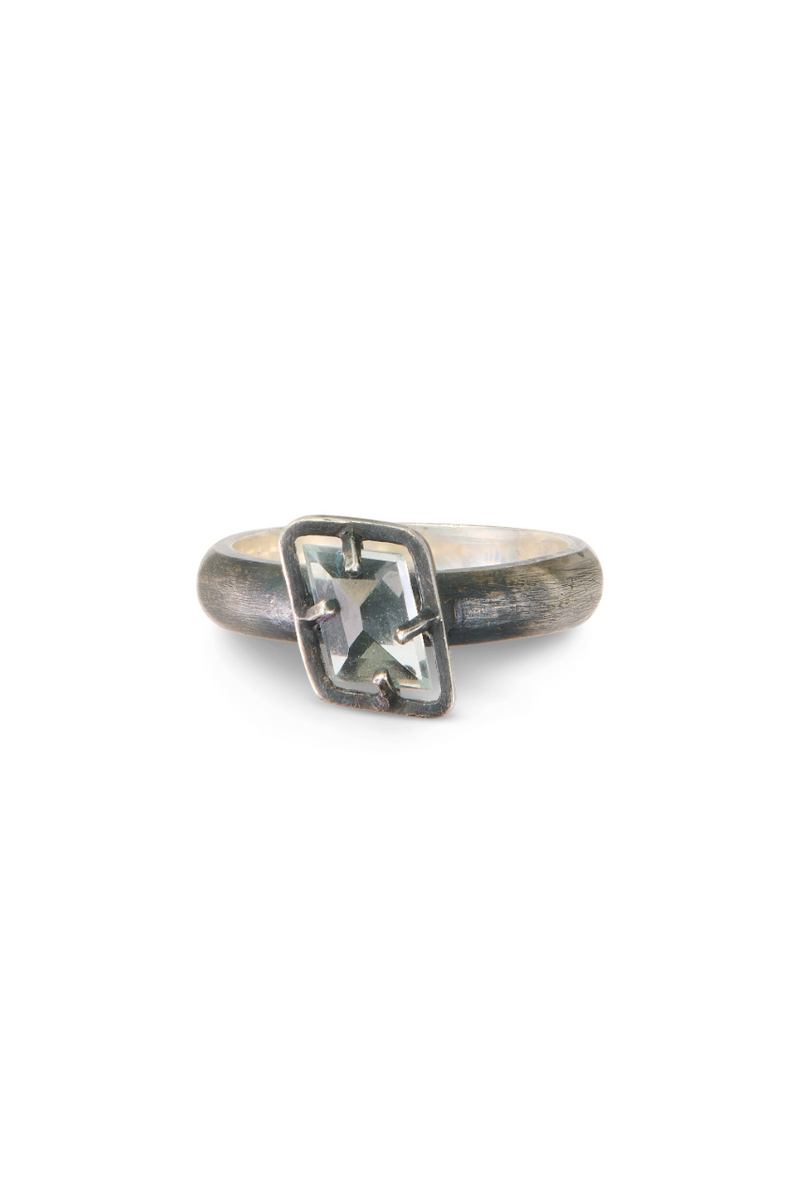Rock Solitaire Aquamarine Ring I