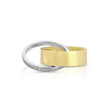Nancy Newberg 14K Yellow Gold Ring with Floating Diamond