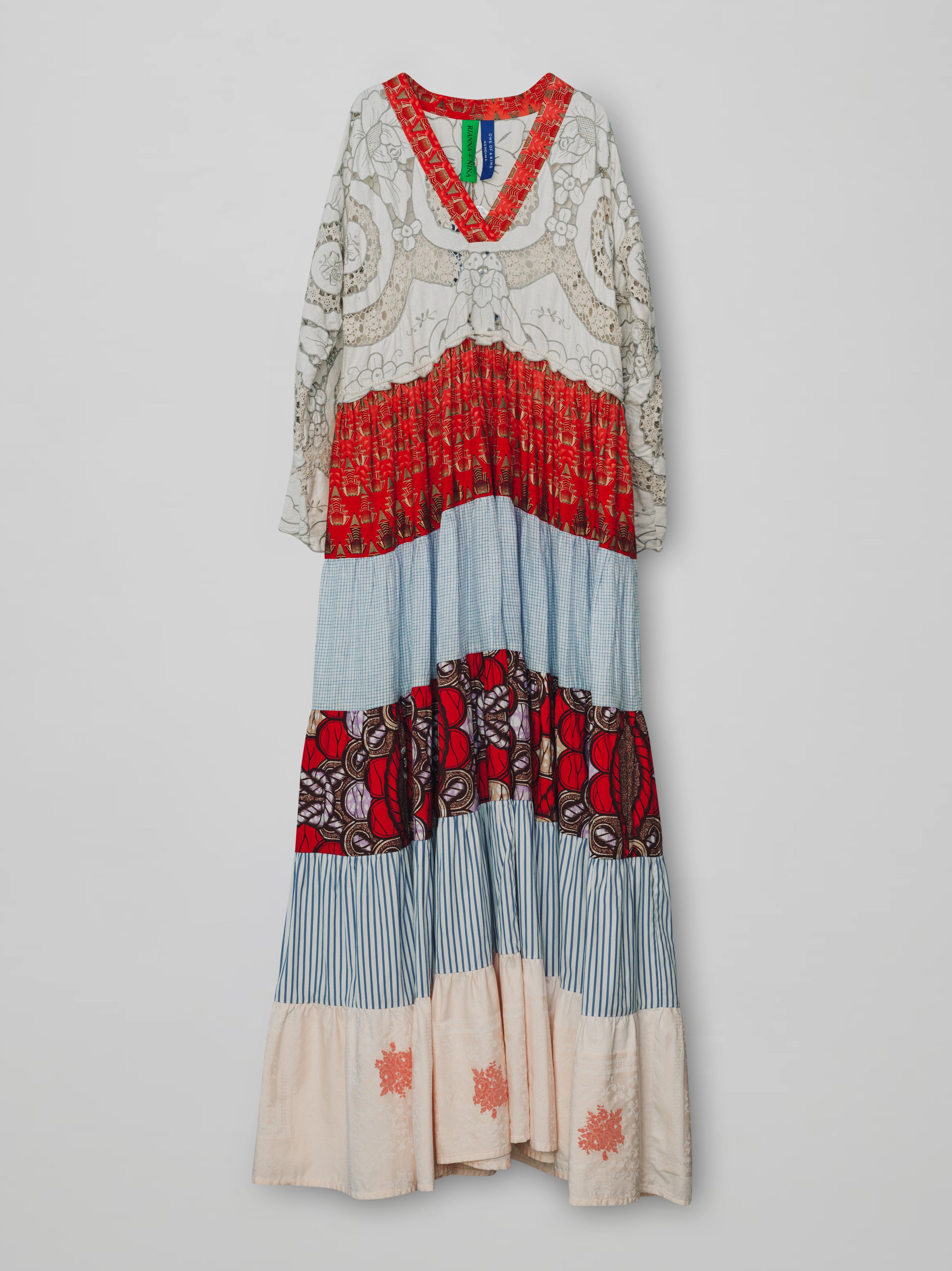Rianna + Nina OOAK Kedima Volant Long Dress L