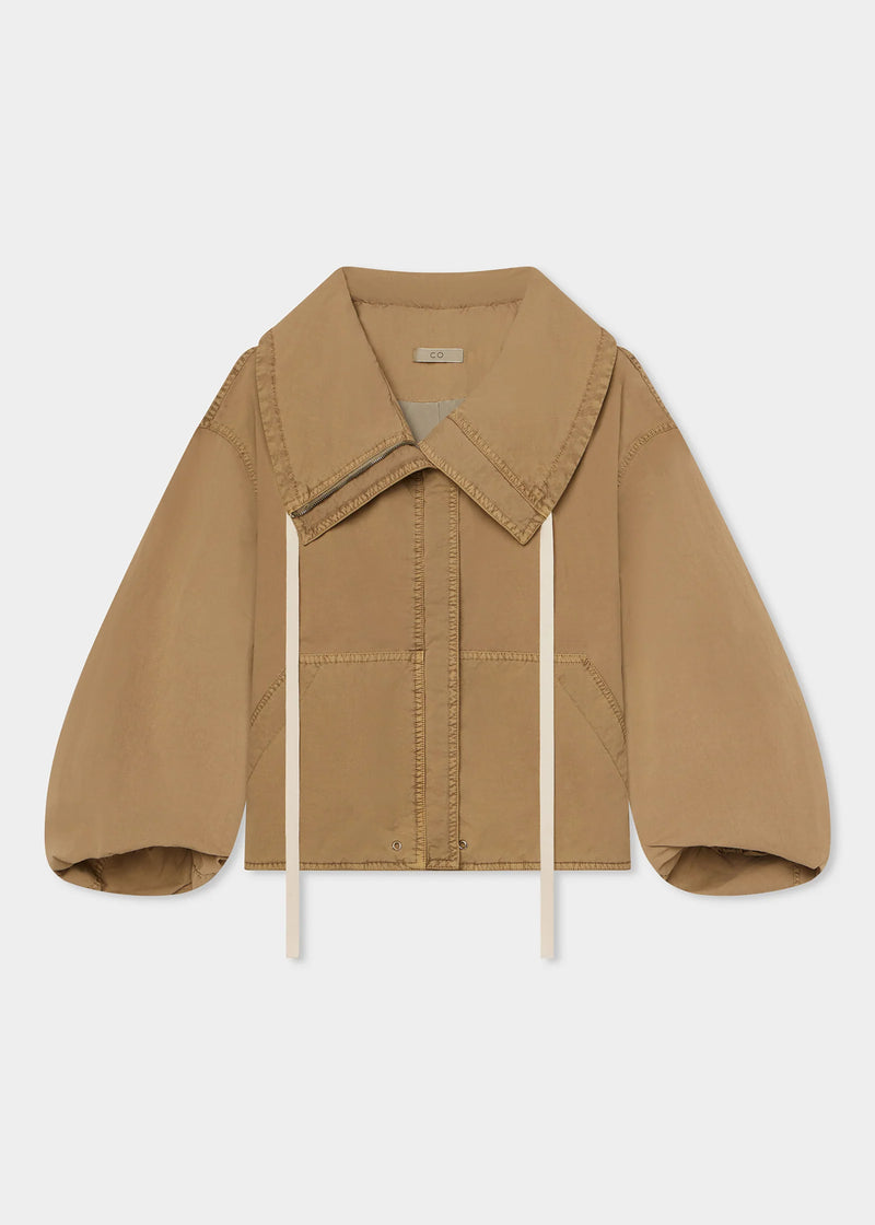 Rolled Collar Jacket - Mushroom