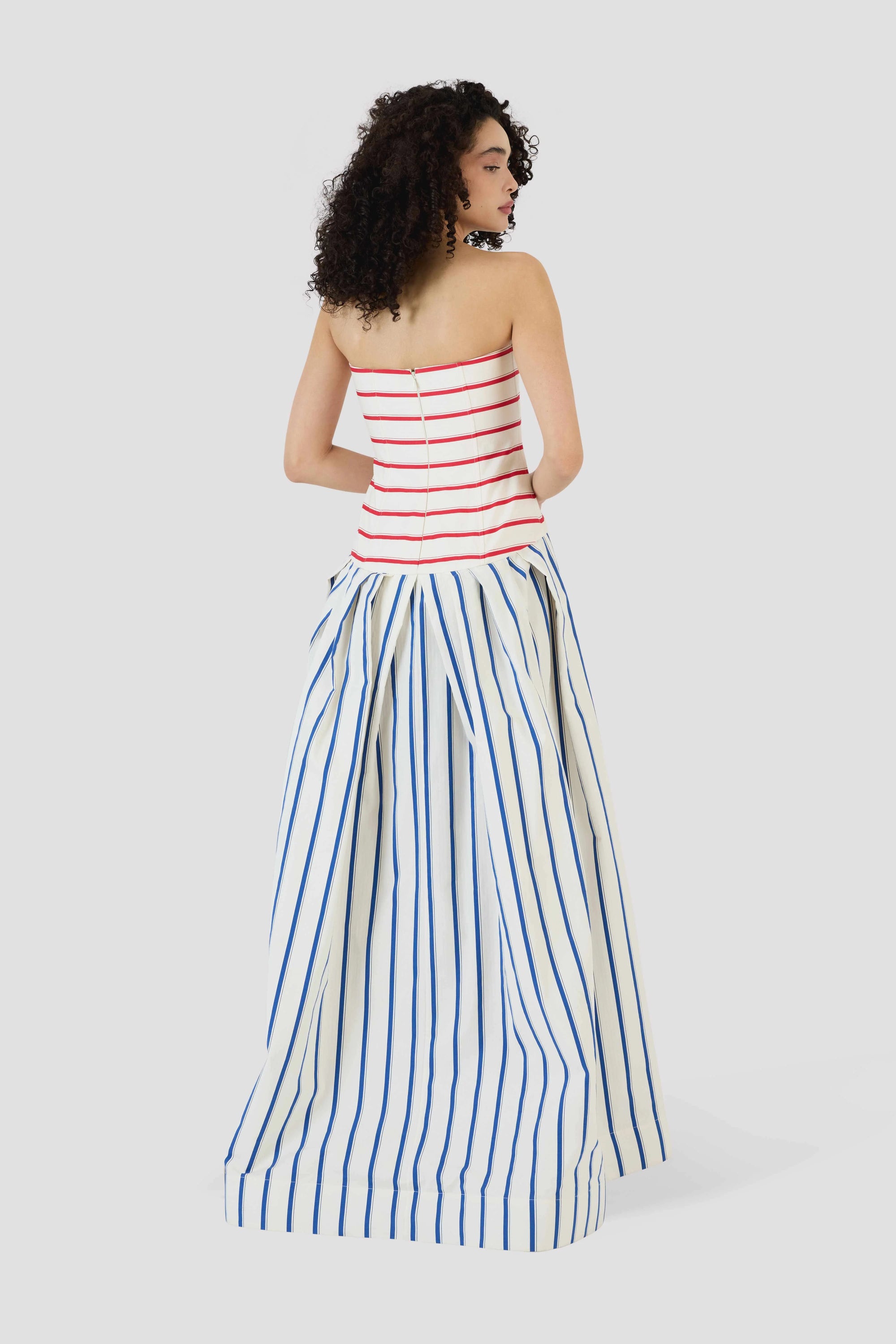 Strapless Drop Waist Gown