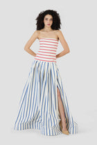 Strapless Drop Waist Gown