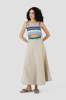 Ribbon Quartered A-Line Skirt