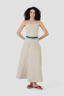 Ribbon Quartered A-Line Skirt