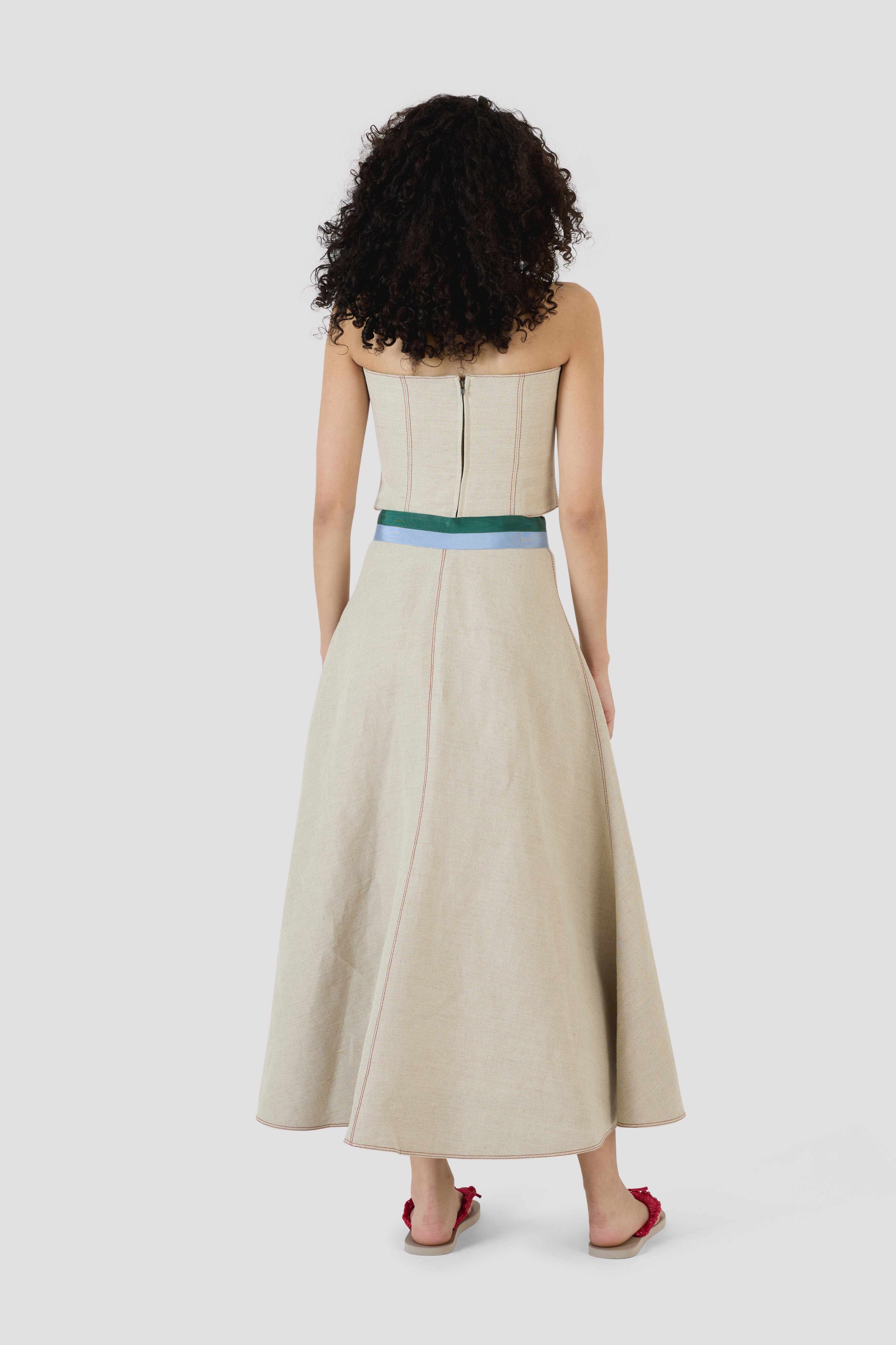 Ribbon Quartered A-Line Skirt