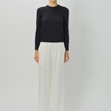 Sa Su Phi Cashmere Round Neck Epaulette Sweater