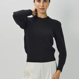Sa Su Phi Cashmere Round Neck Epaulette Sweater