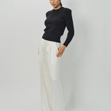 Sa Su Phi Cashmere Round Neck Epaulette Sweater