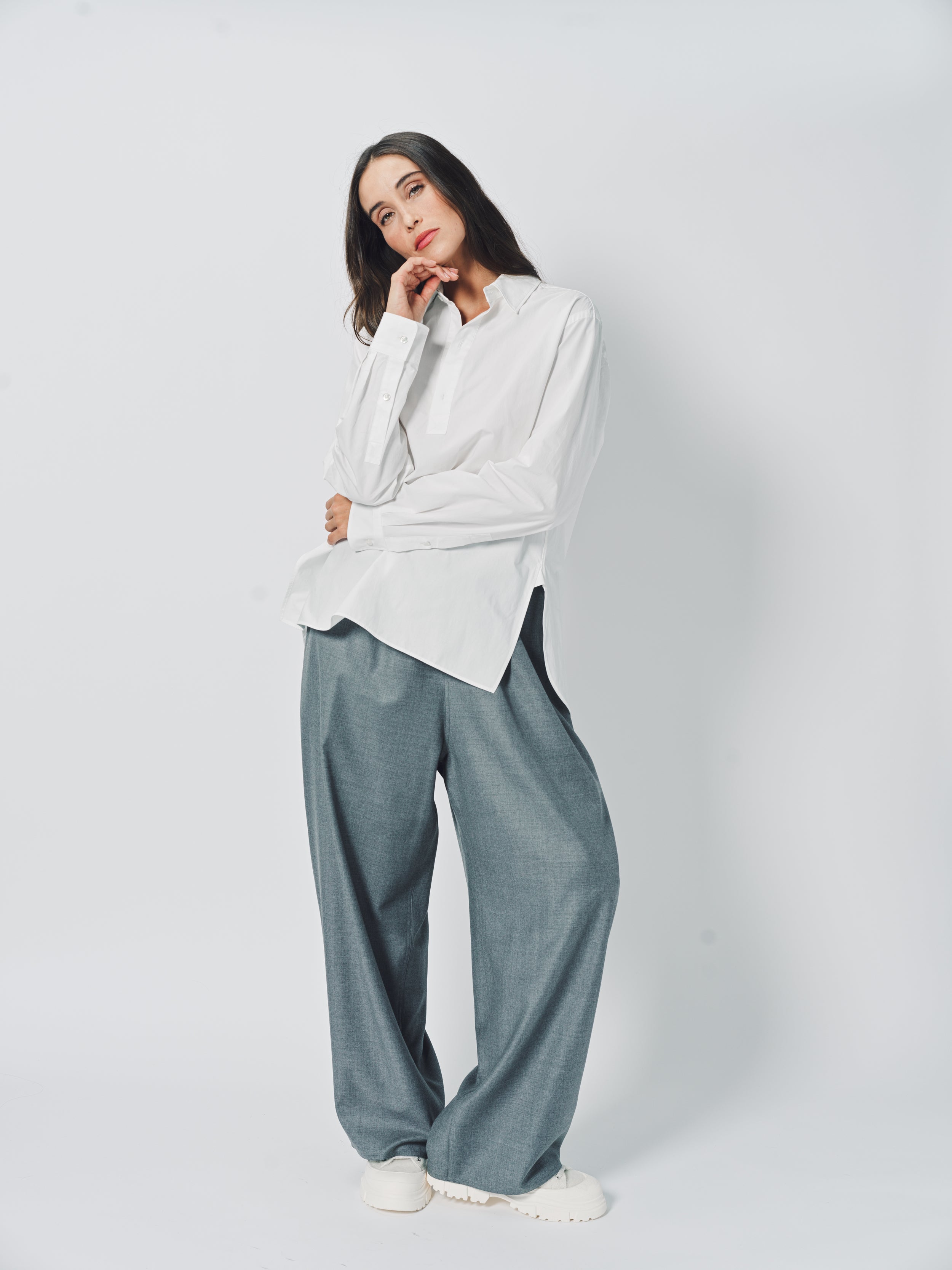 Sofie D'Hoore Beuys LS Washed Cotton Poplin Shirt 32 / White